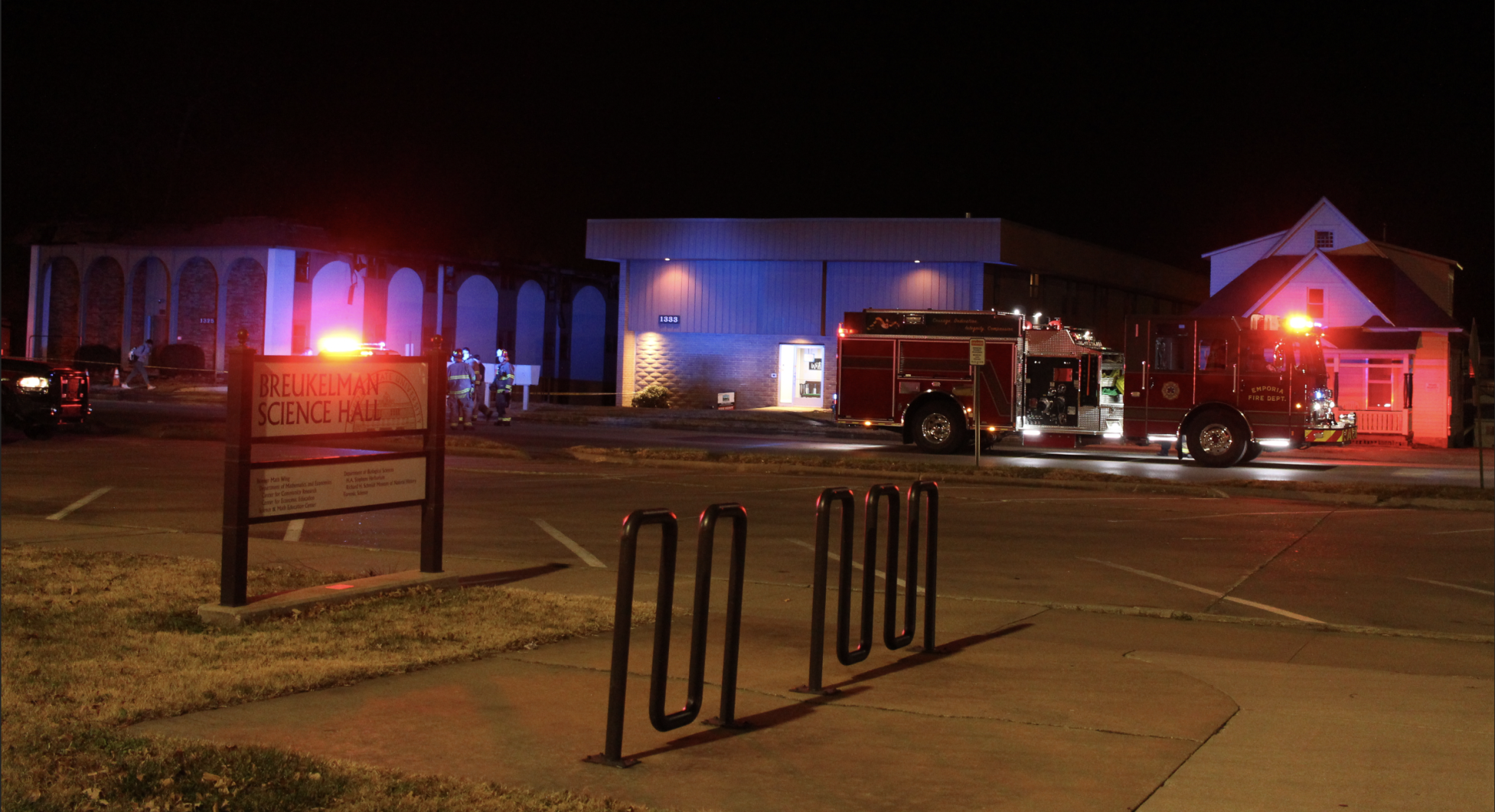 Firefighters return to rekindled fire by ESU campus